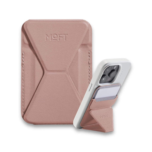 MOFT magnetic wallet stand, Classic Nude, with angle adjustment & Magsafe. Available from TaMiMi Projects in Qatar.