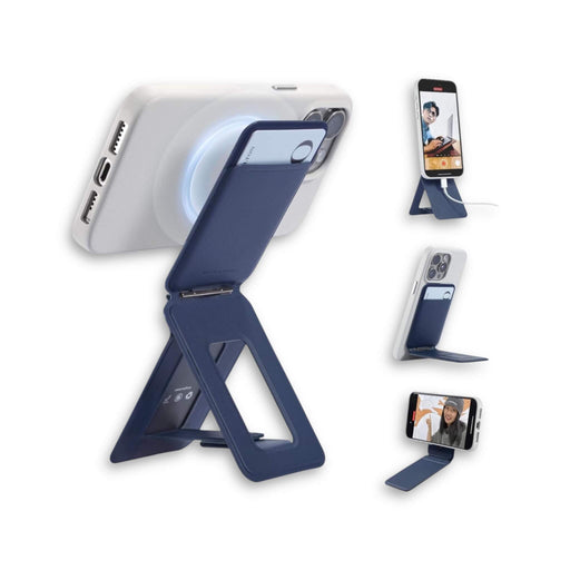 MOFT Phone Tripod Stand - Magsafe - Navy Made with MOVAS, the revolutionary vegan leather، at TaMiMi Projects, Qatar