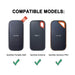 Hard Case for SanDisk Extreme Portable SSD, EVA Shockproof Storage Bag - available from TaMiMi Projects in Qatar.