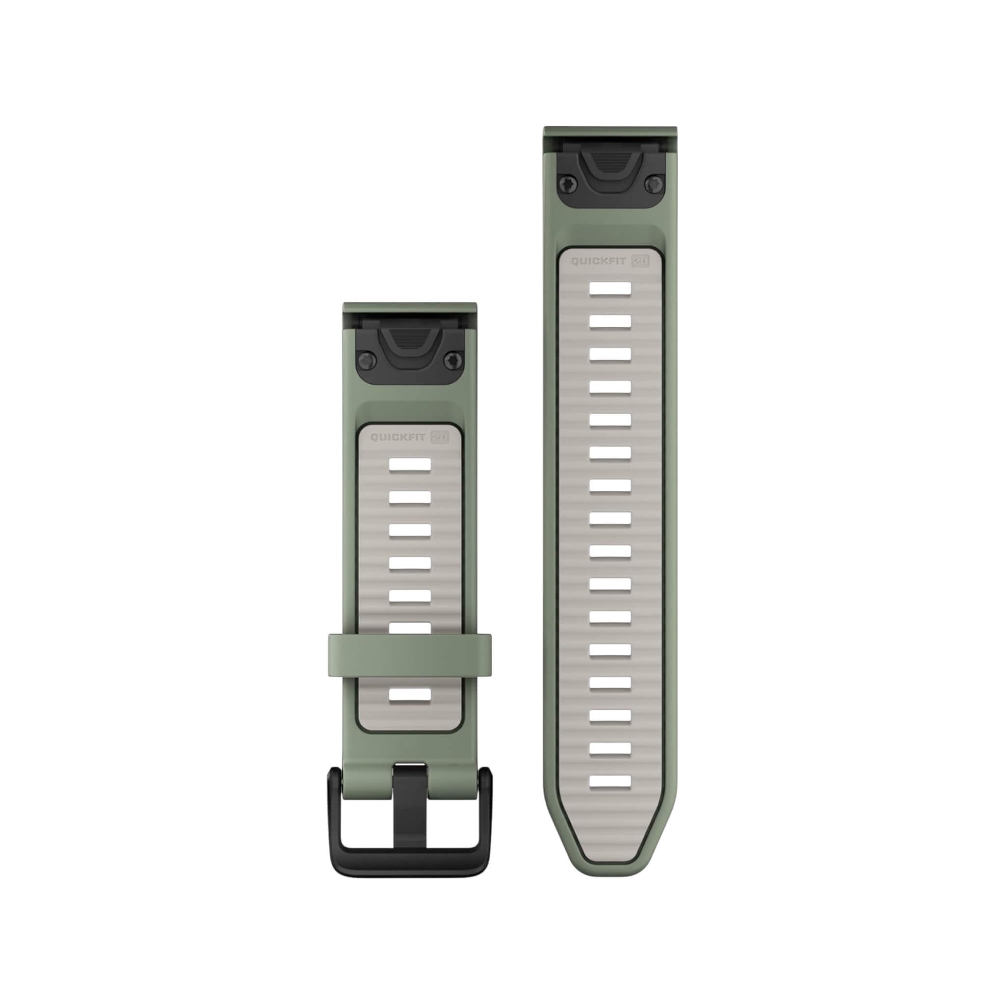 Garmin QuickFit® 20 Watch Band - Willow/Fog Gray Silicone Garmin QuickFit® 20 Watch Band - Willow/Fog Gray Silicone