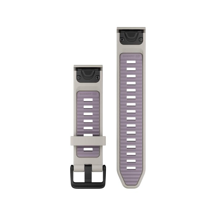 Garmin QuickFit® 20 Watch Band in Fog Gray with Lavender Silicone, Available now at TaMiMi Projects in Qatar.