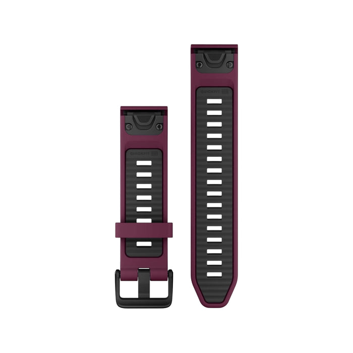 Garmin QuickFit® 20 Watch Band in Merlot with Graphite Silicone, Available now at TaMiMi Projects in Qatar.