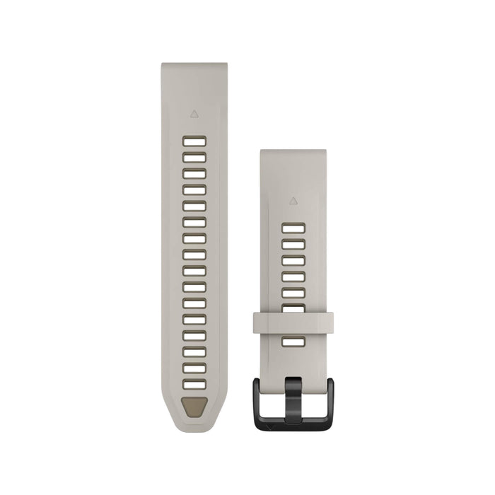 Garmin QuickFit® 20 Watch Band in Fog Gray with Dark Sandstone Silicone, Available now at TaMiMi Projects in Qatar.