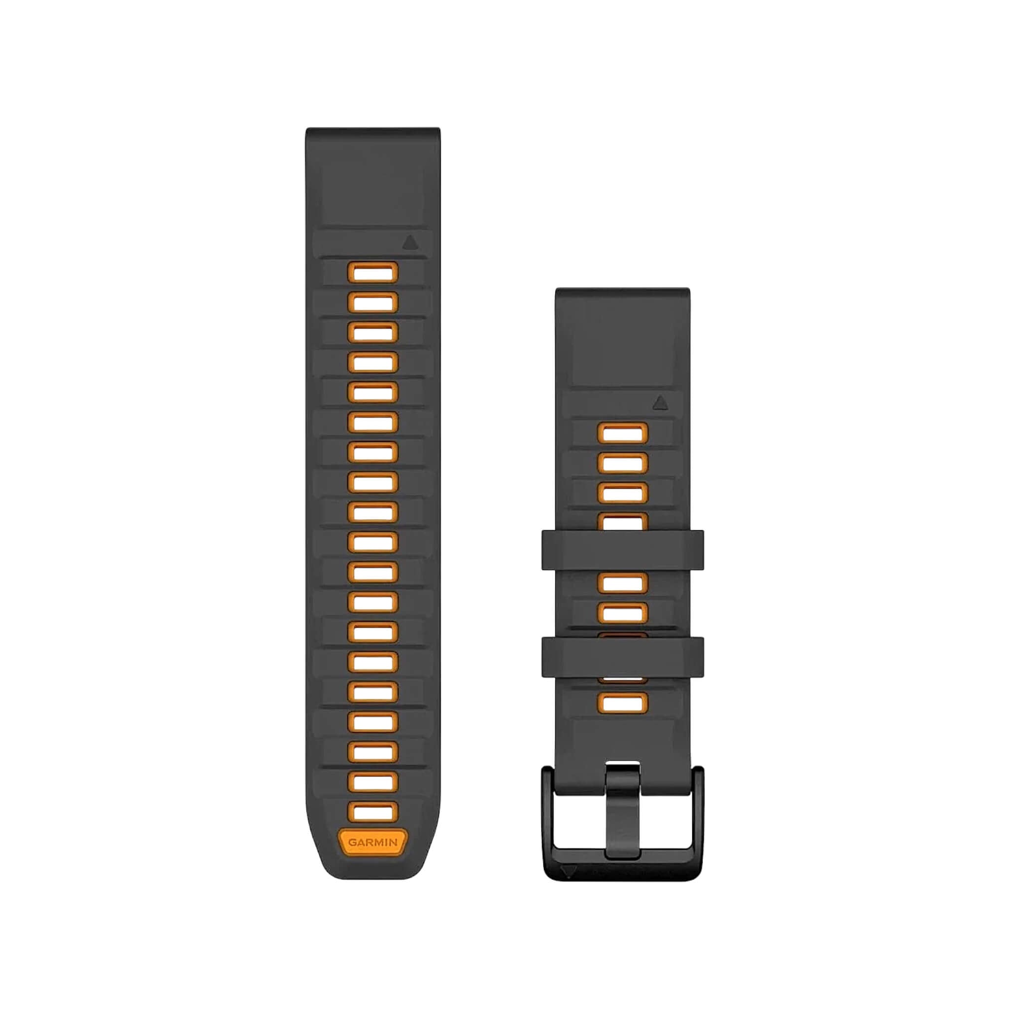Garmin QuickFit® 22 Watch Band - Graphite/Spark Orange Silicone Garmin QuickFit® 22 Watch Band - Graphite/Spark Orange Silicone