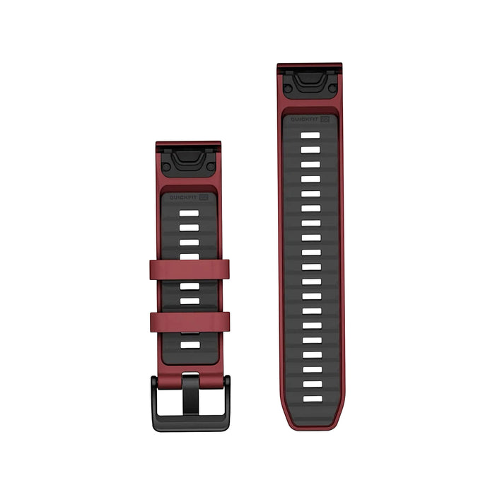 Garmin QuickFit® 22 Watch Band in Marsala with Graphite Silicone, Available now at TaMiMi Projects in Qatar.