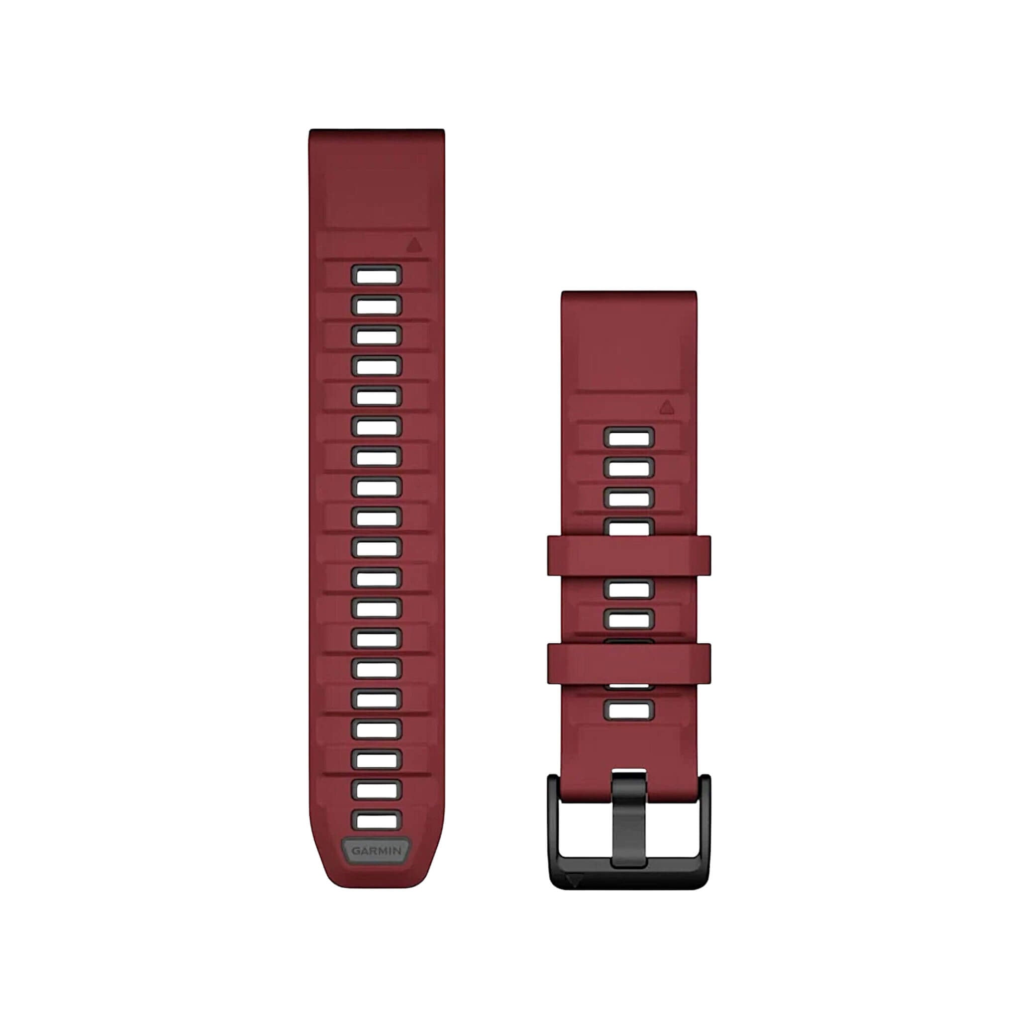 Garmin QuickFit® 26 Watch Band - Marsala/Graphite Silicone Garmin QuickFit® 26 Watch Band - Marsala/Graphite Silicone