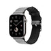 Apple Watch Hermès Series 11, 46mm Silver Titanium with Noir/Ecru woven Single Tour, Available now from TaMiMi Projects, Qatar.