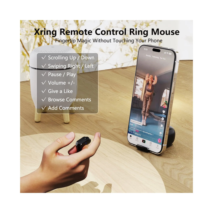 Smart Bluetooth Ring Controller, Compatible with iOS, Android, Windows, and macOS. Available now from TaMiMi Projects in Qatar.