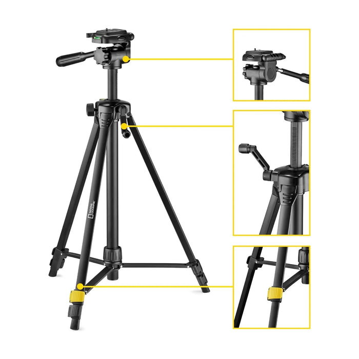 National Geographic Aluminum Tripod
Made of high-quality lightweight aluminum, Available now from TaMiMi Projects in Qatar.