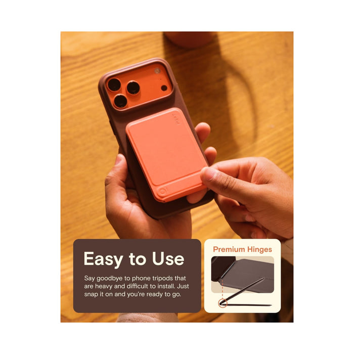 MOFT Phone Tripod Stand with Magsafe in Brownie.
Available now from TaMiMi Projects in Qatar.