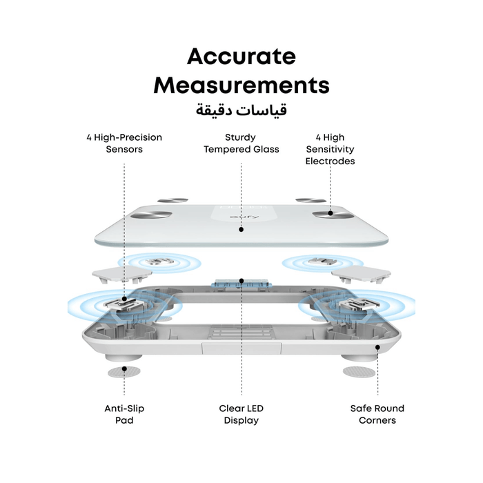 eufy A1 Smart Body Fat Scale, Supports up to 16 user profiles for family use.