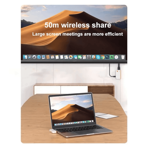 Wireless Type-C to HDMI Screen Casting Kit, True plug & play connection in seconds. TaMiMi Projects Qatar.