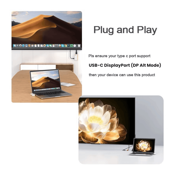 Wireless Type-C to HDMI Screen Casting Kit, Supports mirror and extend display modes. TaMiMi Projects Qatar.