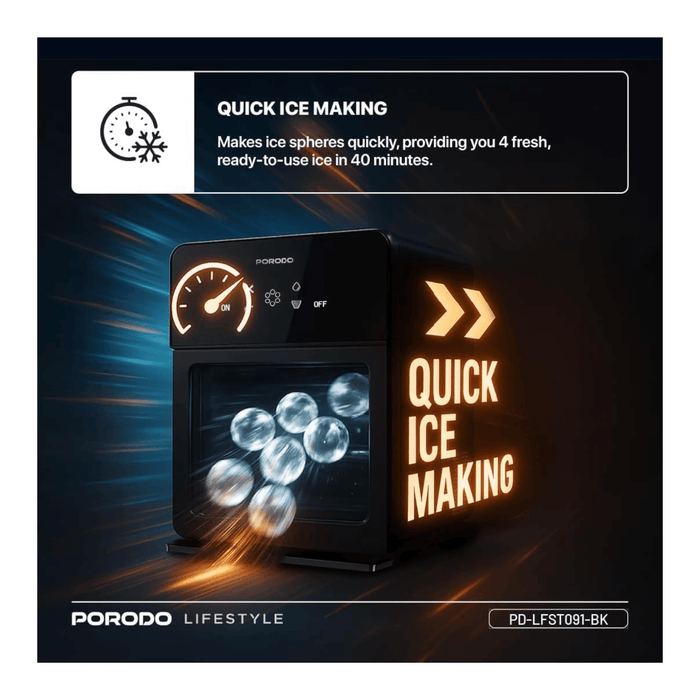Porodo Ice Maker 10kg Per Day