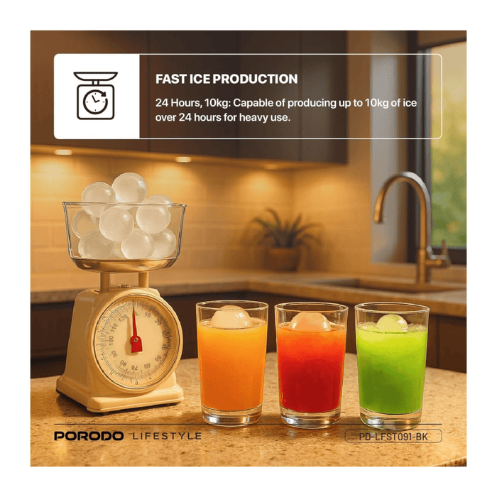 Porodo Ice Maker 10kg Per Day