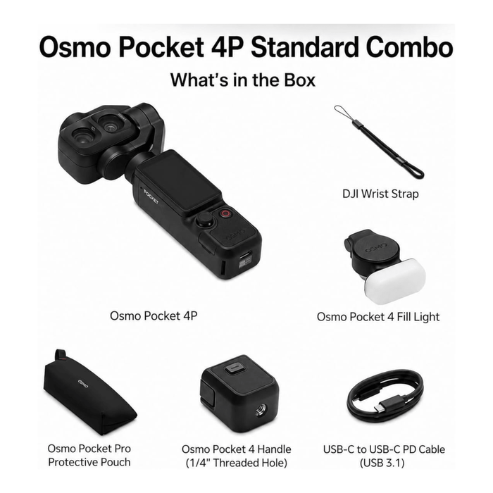 DJI Osmo Pocket 4P Vlog 4K Camera with Dual Lens