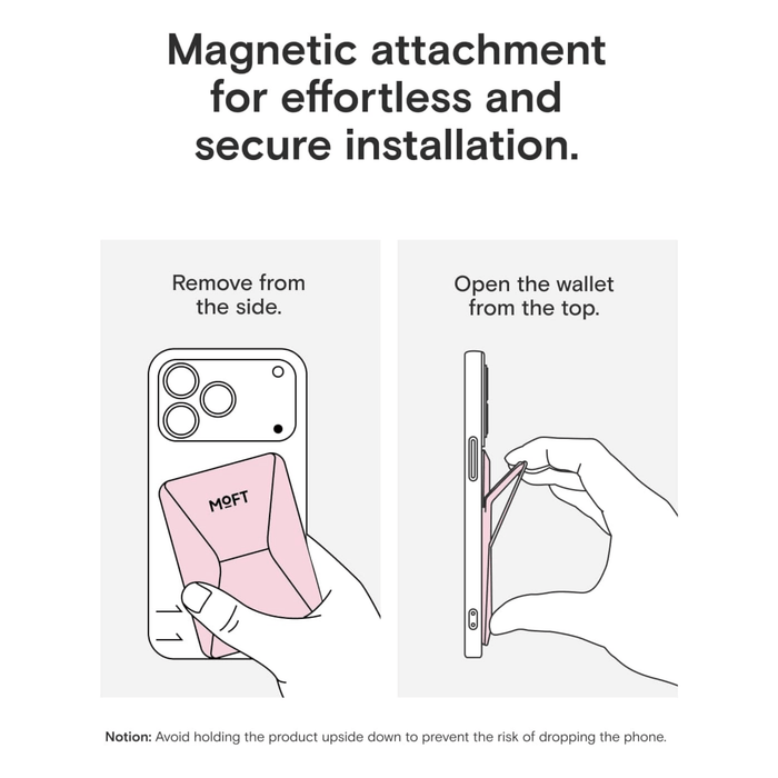 MOFT MagSafe Wallet Phone Stand - Light Pink