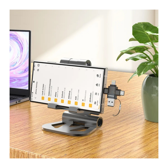 Porodo MINILINK Transparent 3-in-1 OTG Adapter