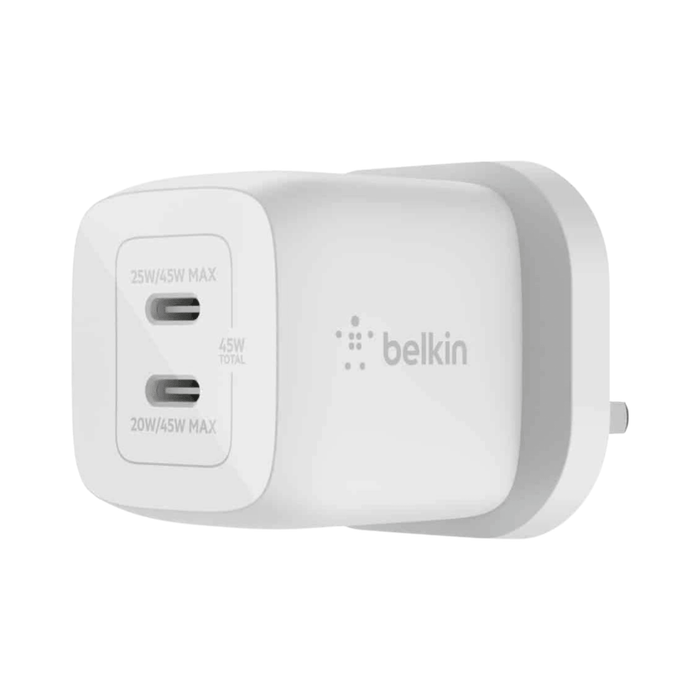 Belkin 45W Dual USB-C GaN Wall Charger with PD