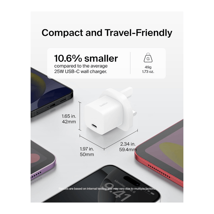 Belkin 25W USB-C PD Wall Charger with USB-C Cable