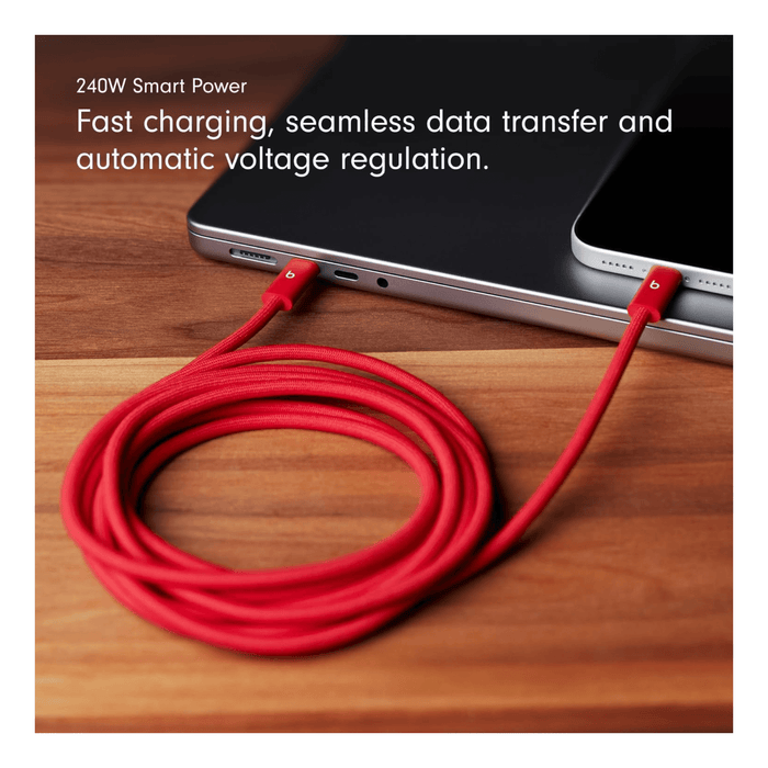 Beats USB-C to USB-C Woven Cable 3m 240W - Rapid Red