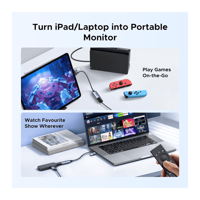 UGREEN Capture Card - 4K, 1080P, Streaming Adapter, Perfect for live streaming and gaming.