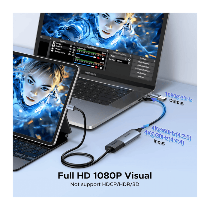 UGREEN Capture Card - 4K, 1080P, Streaming Adapter