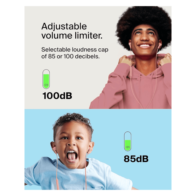 Belkin SOUNDFORM™ Headphones with USB-C Connector, with a design that actively directs  sound toward your eardrum.
