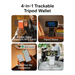 MOFT Trackable MagSafe Wallet Tripod Stand with Find My, Built-in capture button for shooting via Bluetooth. TaMiMi Projects Qatar.
