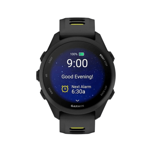 Forerunner® 170 - Black / Amp Yellow, Built-in GPS for accurate pace and distance tracking.