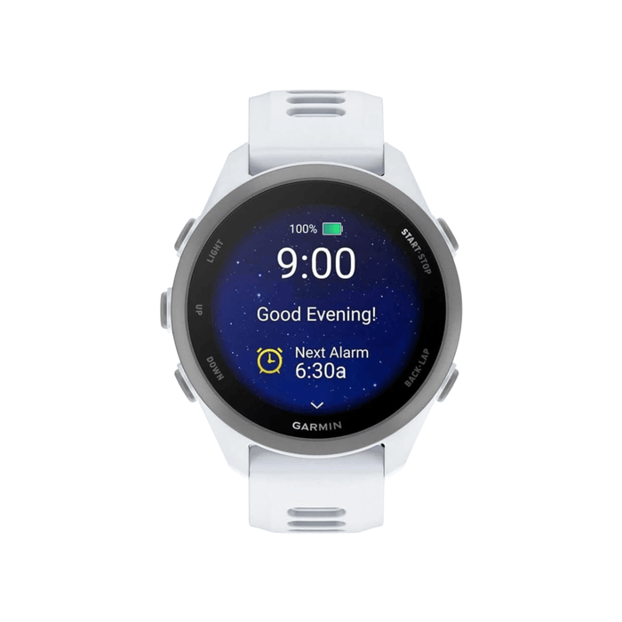 Forerunner® 170 in Whitestone/Cloud Blue, Built-in GPS for accurate pace and distance tracking.