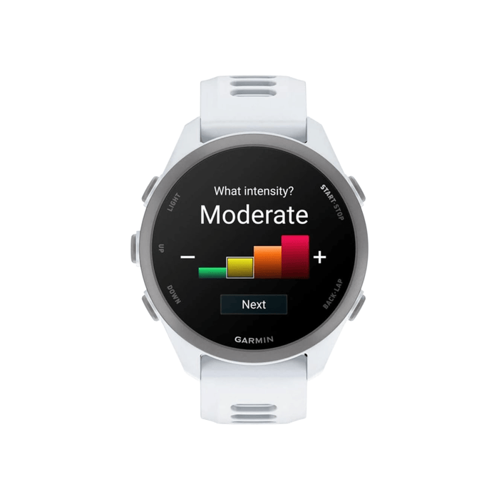 ‫ساعة جارمن فورينر 170 من تميمي بروجكتس في قطر. شاشة AMOLED، نظام GPS، تتبع نبض القلب، Garmin Coach وبطارية 10 أيام. 