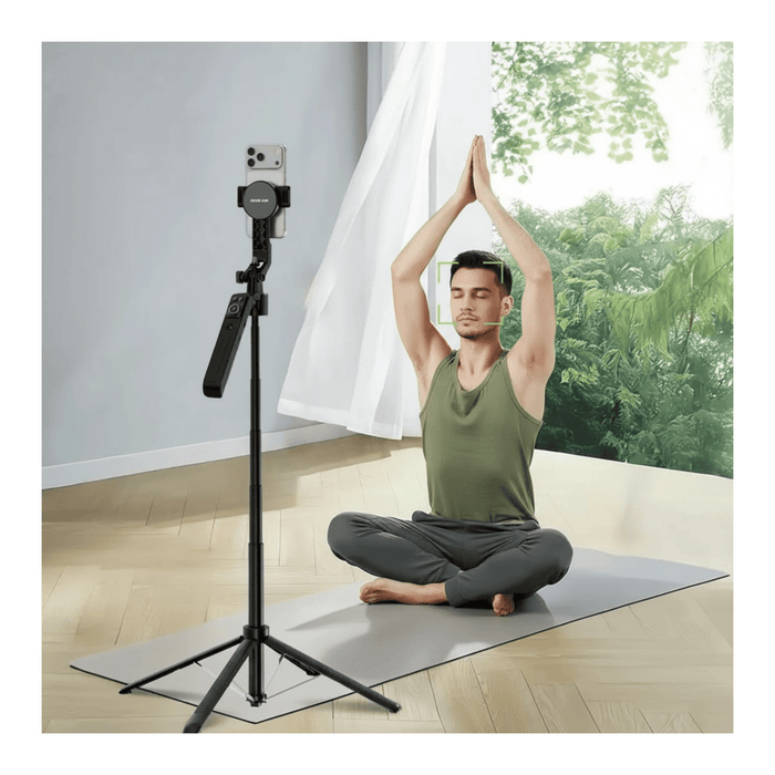 MagSafe AI Tripod with Face Tracking, 360° intelligent tracking follows your movement while recording.