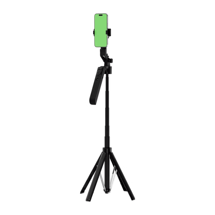 MagSafe AI Tripod with Face Tracking, 4-axis full rotation for flexible shooting angles.