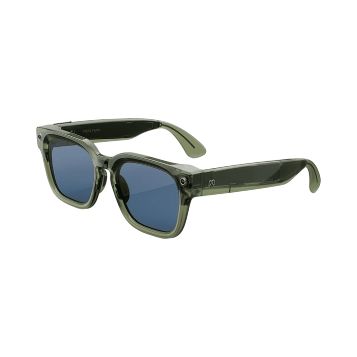 Meta Fury AI Glasses - Racing Green / Light Blue Atlantic
