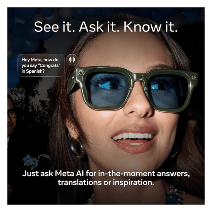 Meta Adventurer Classic AI Glasses - Black / Brown - Large