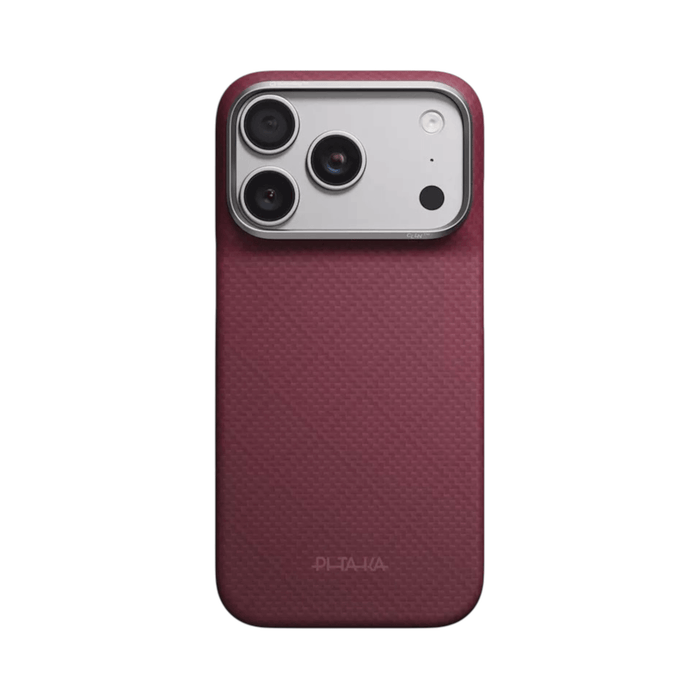 Pitaka iPhone 18 Pro Case - Burgundy