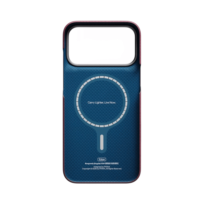Pitaka iPhone 18 Pro Max Case - Burgundy