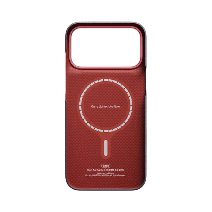 Pitaka iPhone 18 Pro Max Case - Blue's Red