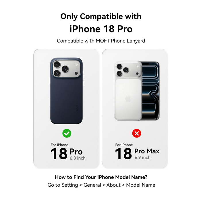 MOFT MOVAS Snap Case for iPhone 18 Pro - Navy Blue