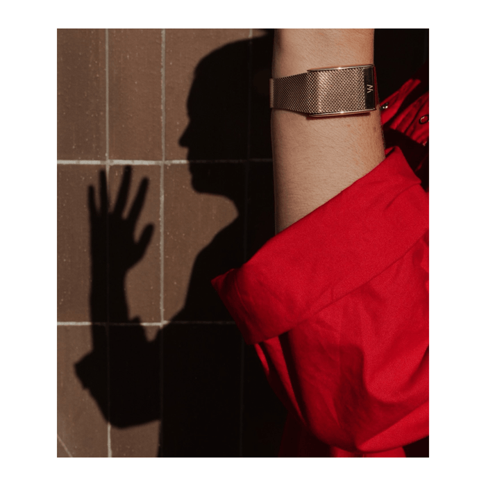 WHOOP 5.0 Meridian Band from TaMiMi Projects in Qatar. Stainless steel, adjustable fit, premium Milanese mesh design.