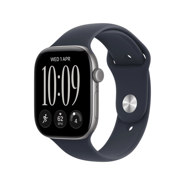 Apple Watch S12, GPS 42mm Space Gray Aluminum Case with Navy Blue Sport Band - S/M