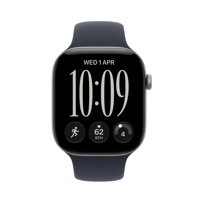 Apple Watch S12, GPS 42mm Space Gray Aluminum Case with Navy Blue Sport Band - S/M