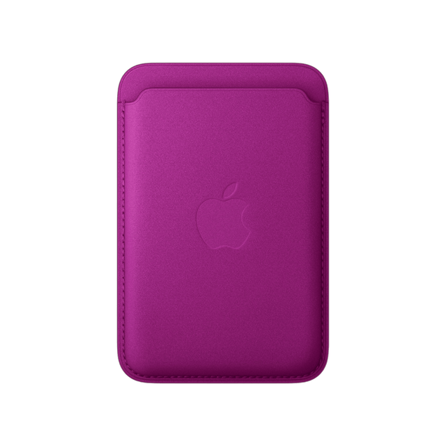 iPhone FineWoven Wallet with MagSafe, keep your ID and credit cards, supports Fine My, Available now from TaMiMi Projects.