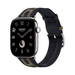 Apple Watch Hermès Series 12 GPS + Cellular 46mm Silver Titanium with Rocabar Club Bleu Nuit/Gris Titane