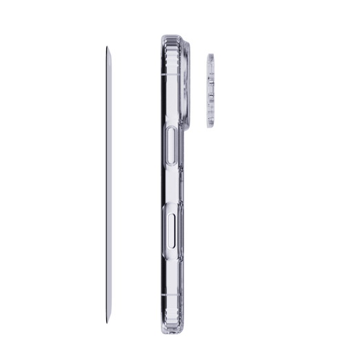 Tech21 EvoClear MagSafe Case Bundle for iPhone 16 Pro Max from TaMiMi Projects in Qatar. Includes case, tempered glass, and lens protector.