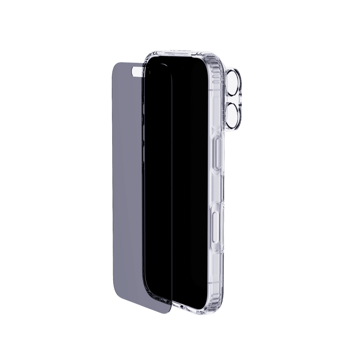 Tech21 EvoClear MagSafe Case Bundle for iPhone 16 Pro Max from TaMiMi Projects in Qatar. Includes case, tempered glass, and lens protector.