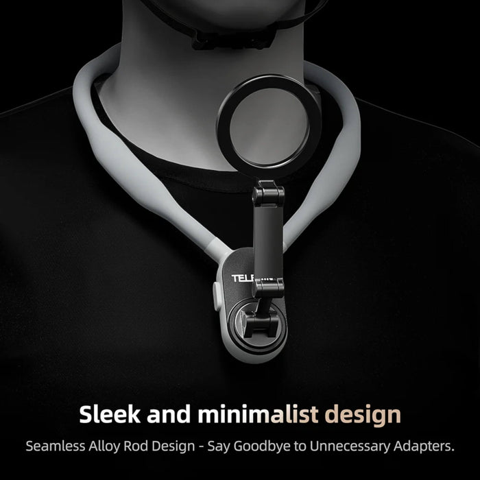 Magnetic Quick Release Neck Mount for hands-free shooting, flexible gooseneck, MAGSAFE compatible. Available at TaMiMi Projects, Qatar.