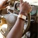 Sand Dune Rose Gold SuperKnit Luxe Band for WHOOP, elegant & durable, available at TaMiMi Projects in Qatar. Order now!