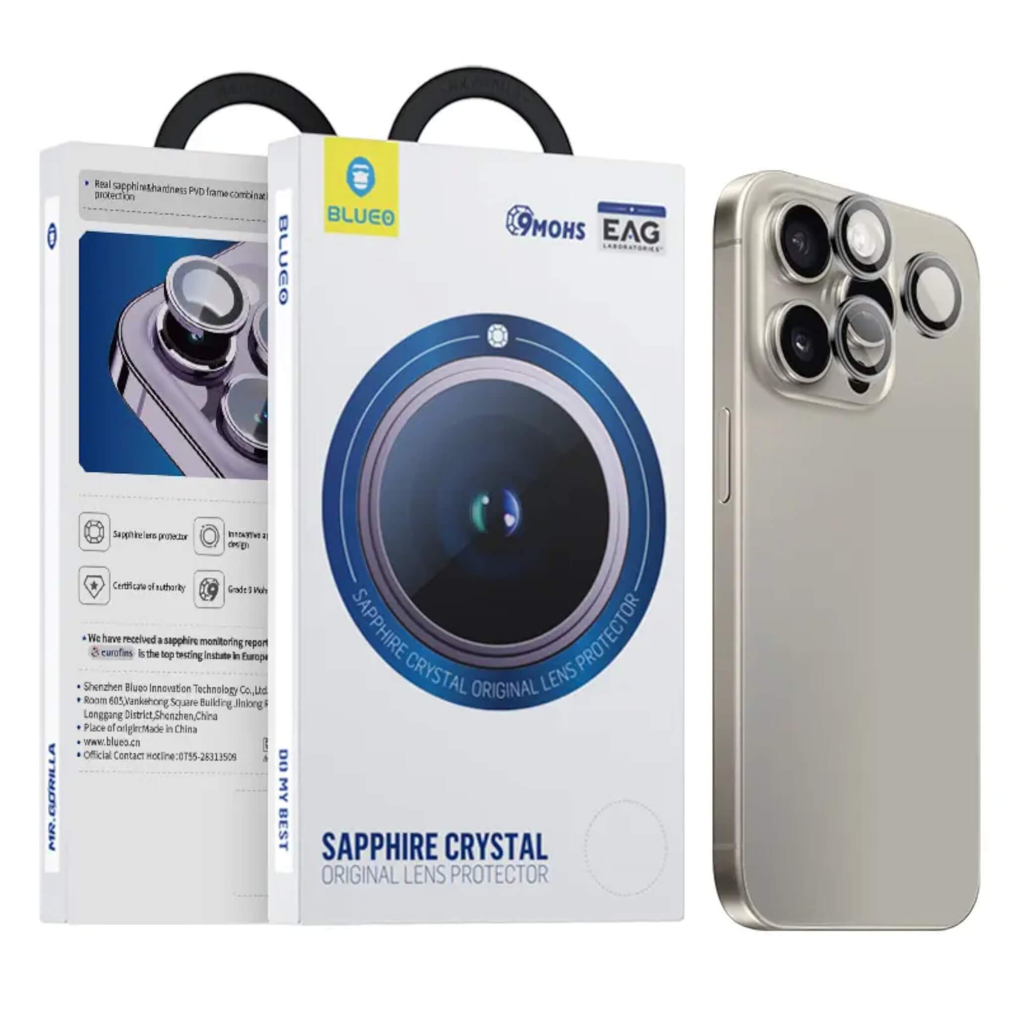 Blueo Metal Camera Ring Protector iPhone 15 & 16 (Pro/Max) Blueo Metal Camera Ring Protector iPhone 15 & 16 (Pro/Max)